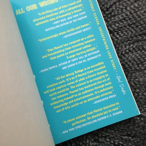 'All Our Wrong Todays' Softcover By Elan Mastai - Picture 4 of 7